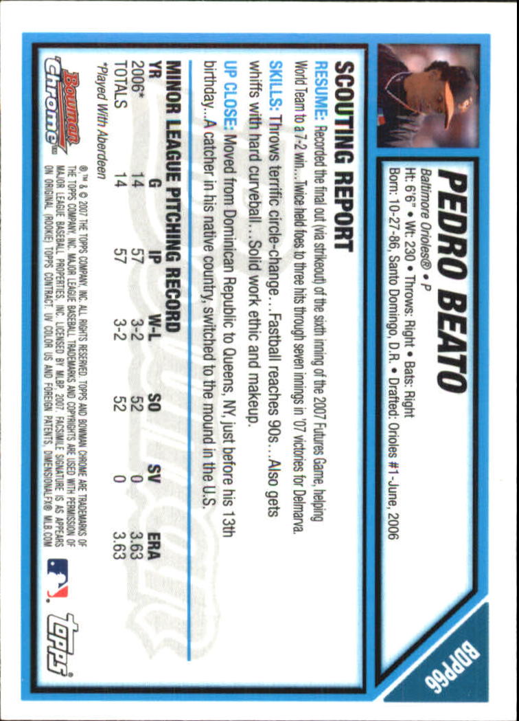 2007 Bowman Chrome Draft Baseball - Picture 246 of 360