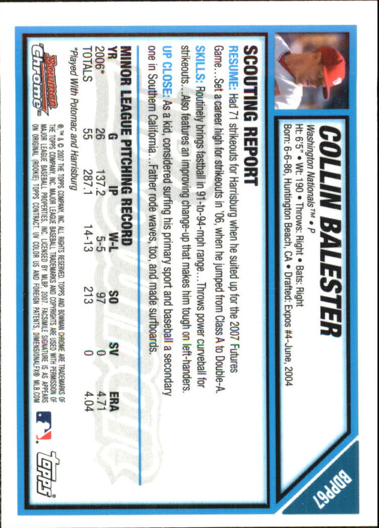 2007 Bowman Chrome Draft Baseball - Picture 248 of 360
