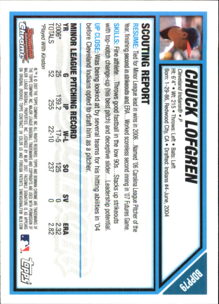 2007 Bowman Chrome Draft Baseball - Picture 270 of 360