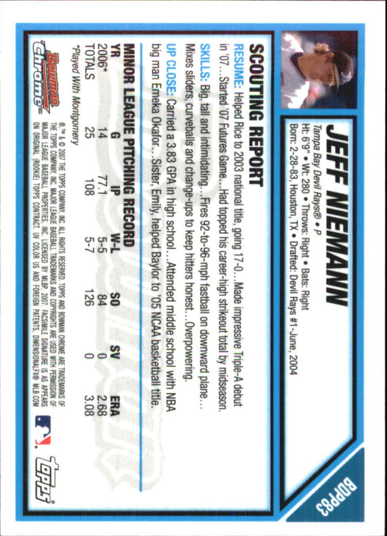 2007 Bowman Chrome Draft Baseball - Picture 278 of 360