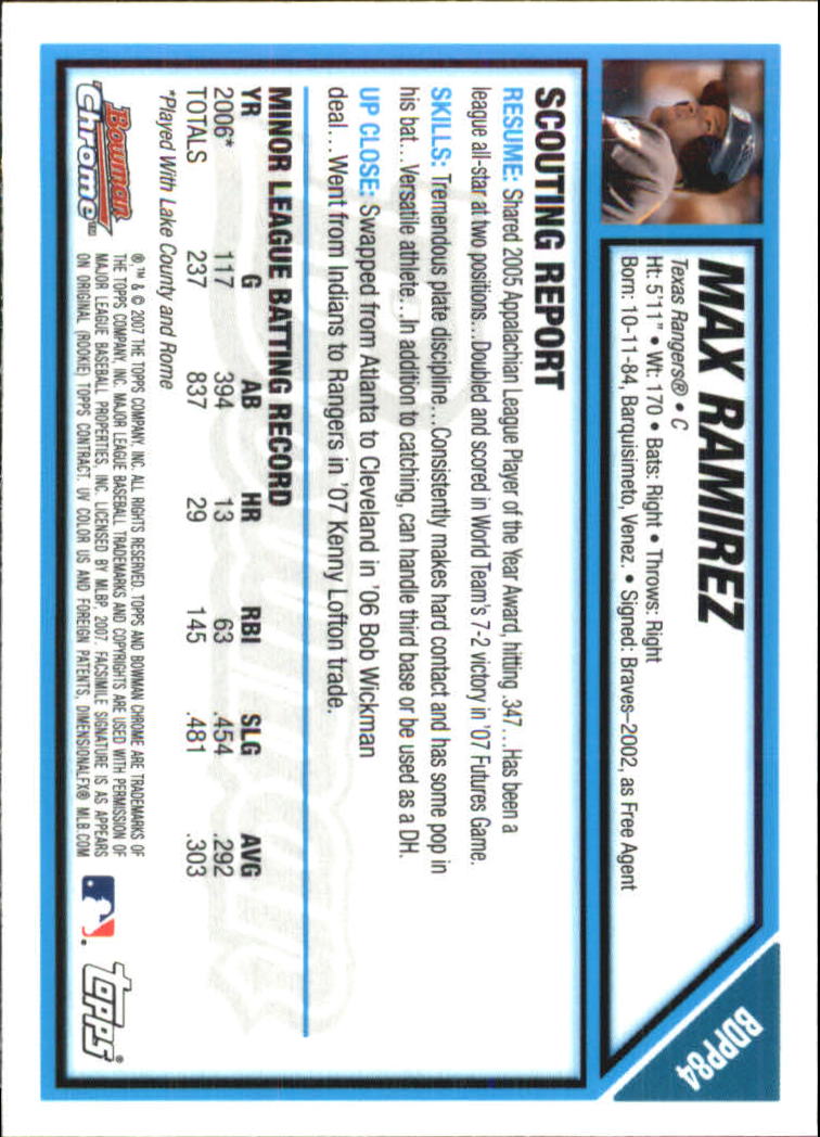 2007 Bowman Chrome Draft Baseball - Picture 280 of 360