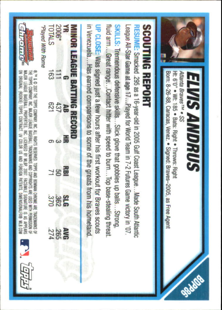 2007 Bowman Chrome Draft Baseball - Picture 284 of 360