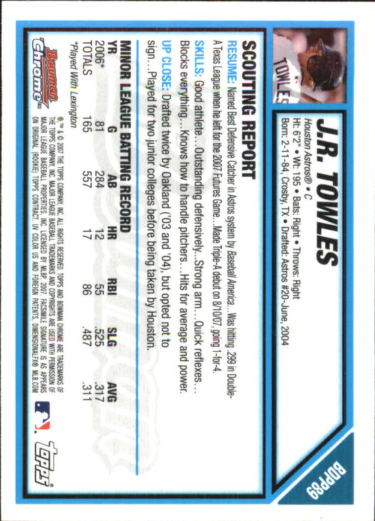 2007 Bowman Chrome Draft Baseball - Picture 290 of 360