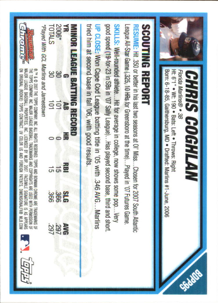 2007 Bowman Chrome Draft Baseball - Picture 302 of 360