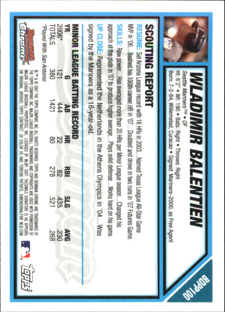 2007 Bowman Chrome Draft Baseball - Picture 312 of 360