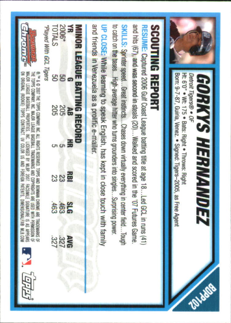 2007 Bowman Chrome Draft Baseball - Picture 316 of 360