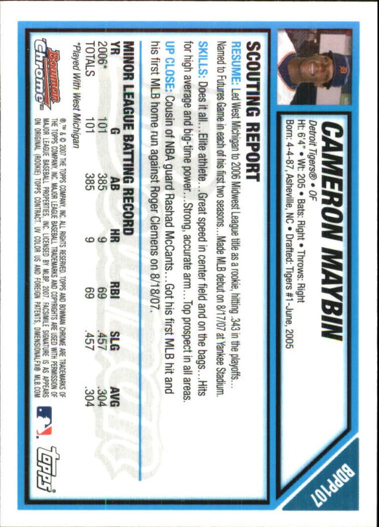 2007 Bowman Chrome Draft Baseball - Picture 326 of 360