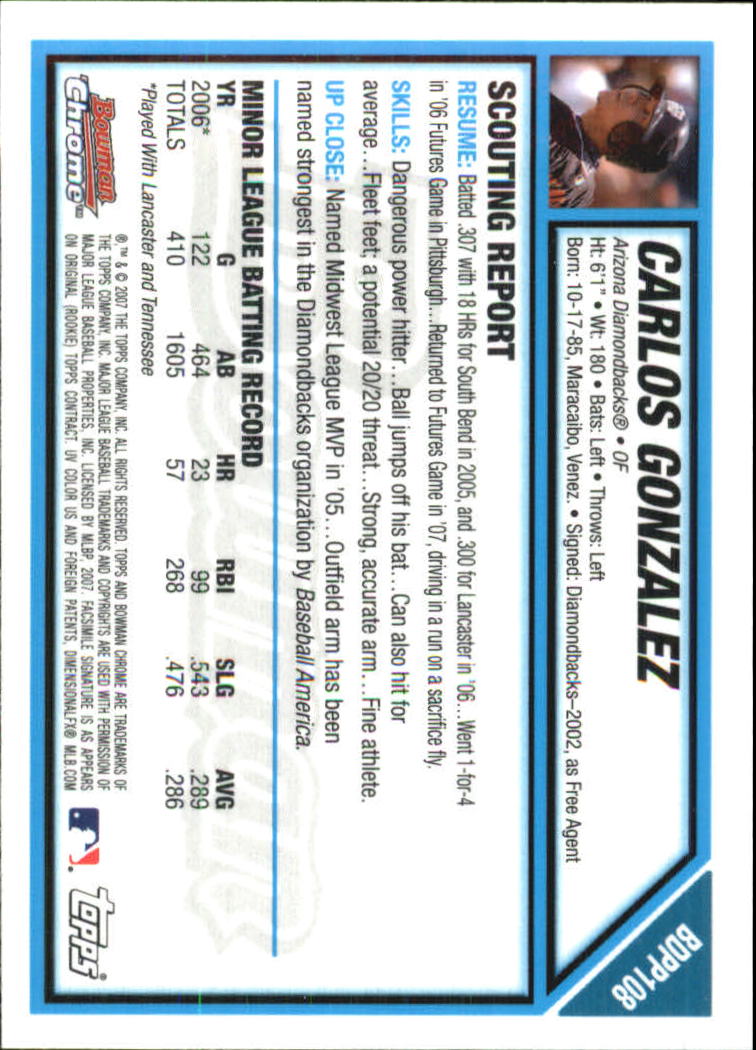 2007 Bowman Chrome Draft Baseball - Picture 328 of 360