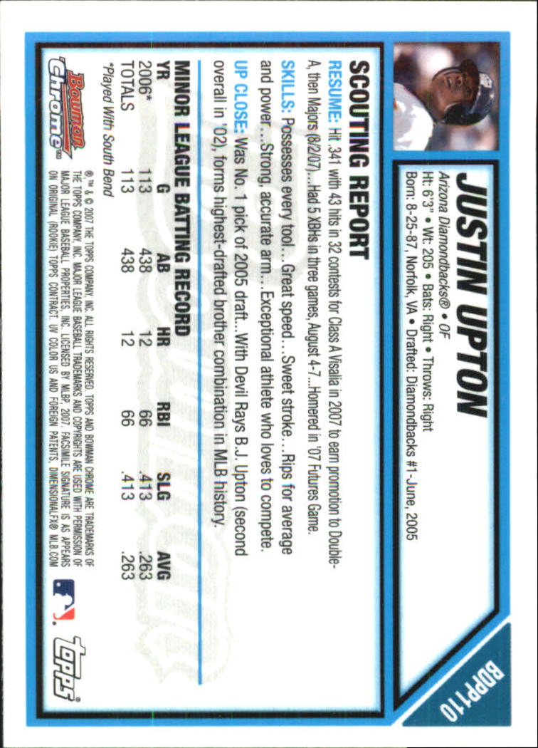 2007 Bowman Chrome Draft Baseball - Picture 332 of 360