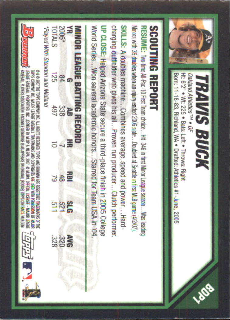 2007 Bowman Draft Baseball Part 2 Main Set (Paper) Parallel Cards - Picture 202 of 273