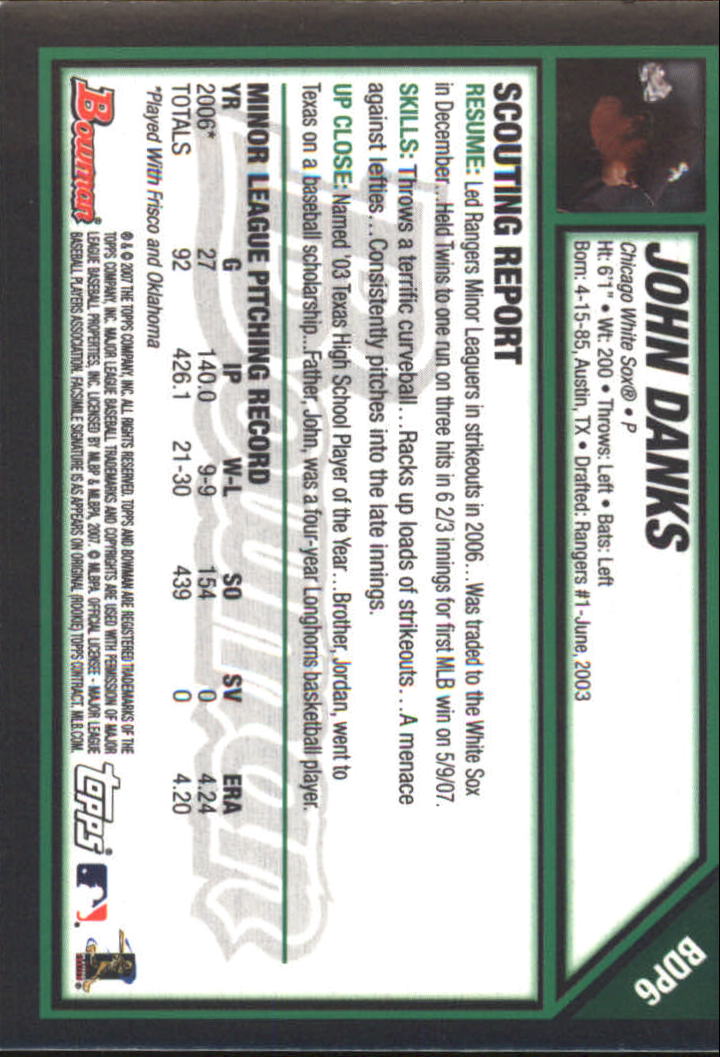 2007 Bowman Draft Baseball Part 2 Main Set (Paper) Parallel Cards - Picture 210 of 273