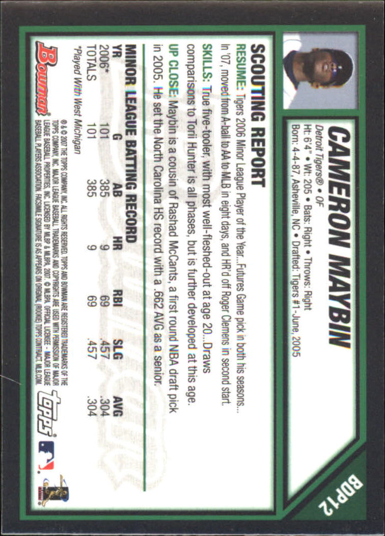 2007 Bowman Draft Baseball Part 2 Main Set (Paper) Parallel Cards - Picture 220 of 273