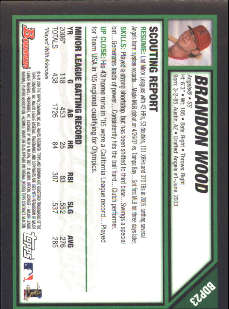 2007 Bowman Draft Baseball Part 2 Main Set (Paper) Parallel Cards - Picture 240 of 273