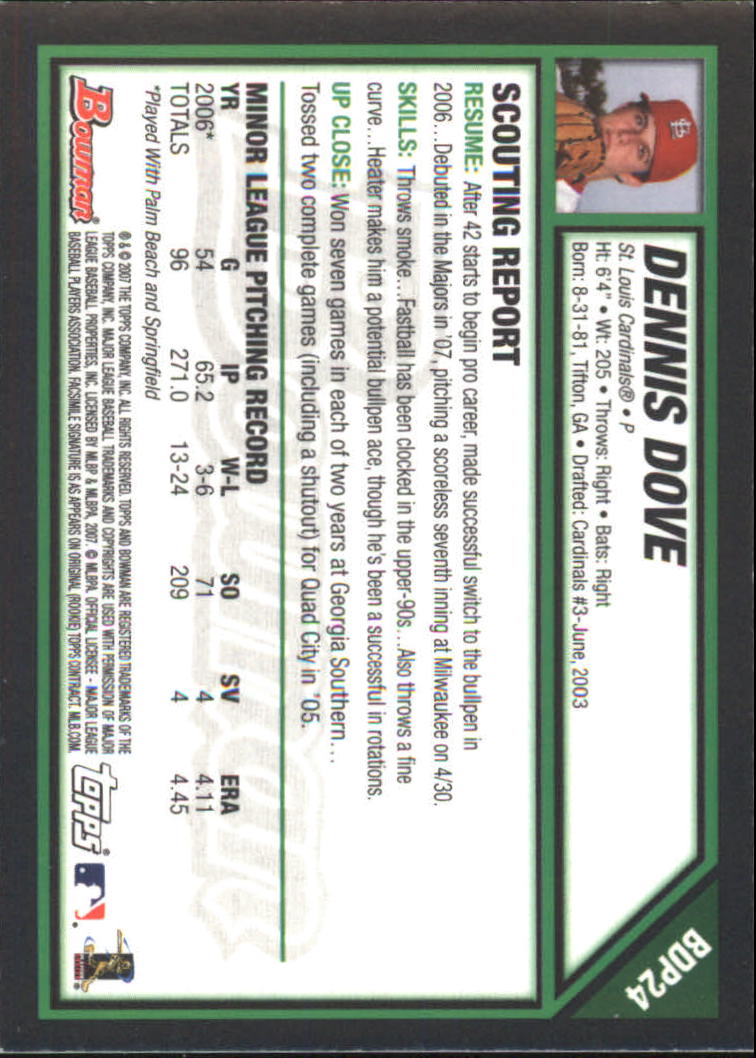 2007 Bowman Draft Baseball Part 2 Main Set (Paper) Parallel Cards - Picture 242 of 273