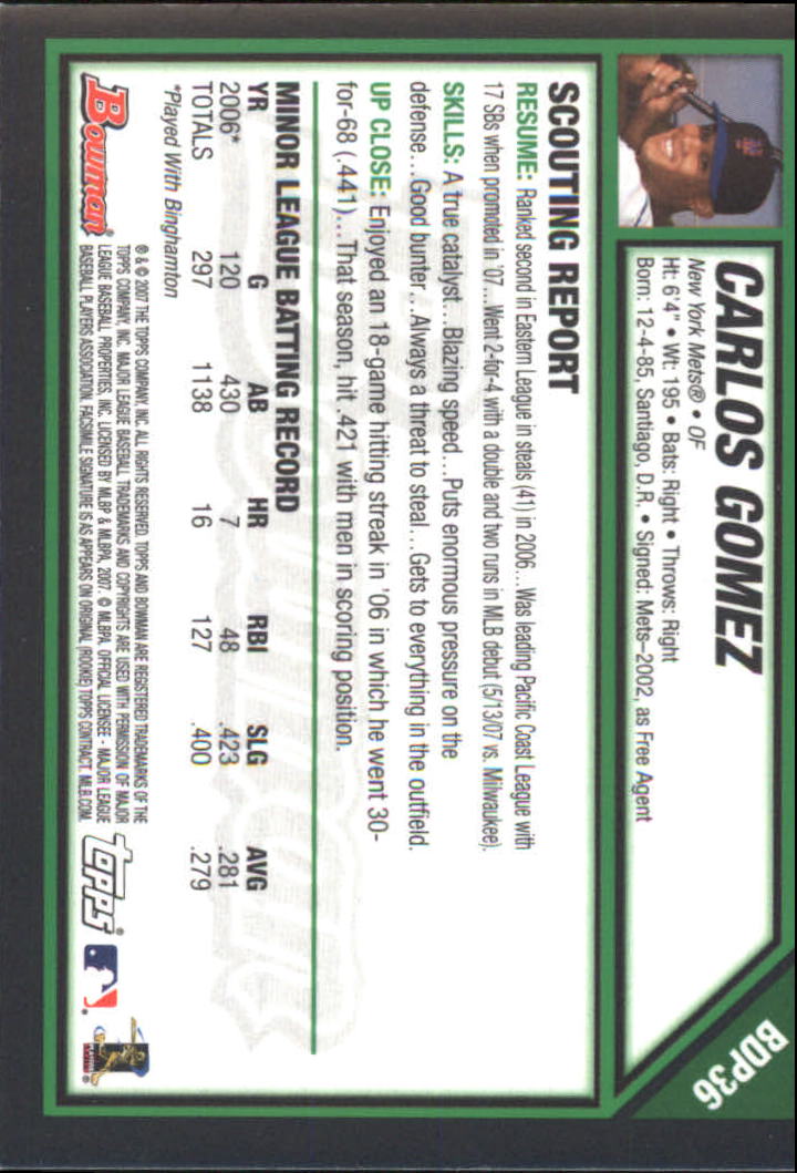 2007 Bowman Draft Baseball Part 2 Main Set (Paper) Parallel Cards - Picture 254 of 273