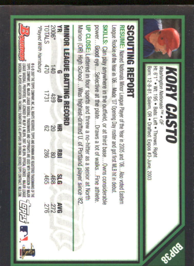 2007 Bowman Draft Baseball Part 2 Main Set (Paper) Parallel Cards - Picture 256 of 273