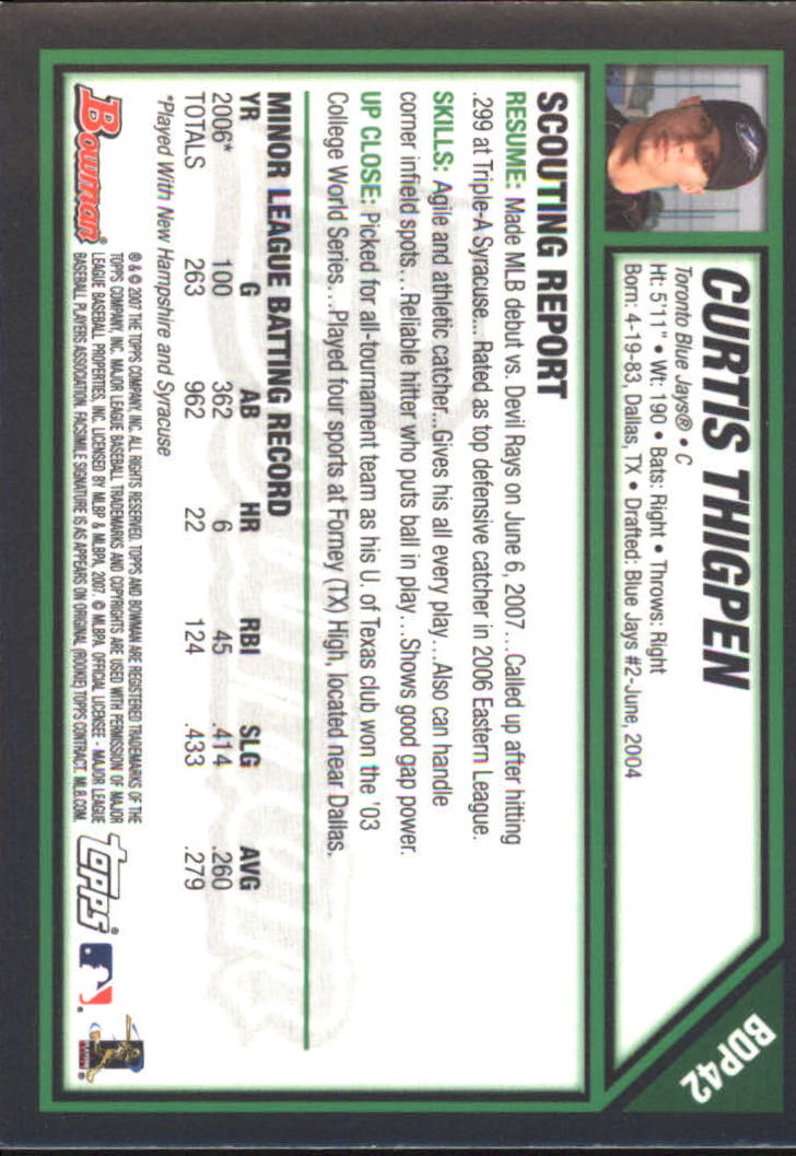 2007 Bowman Draft Baseball Part 2 Main Set (Paper) Parallel Cards - Picture 264 of 273