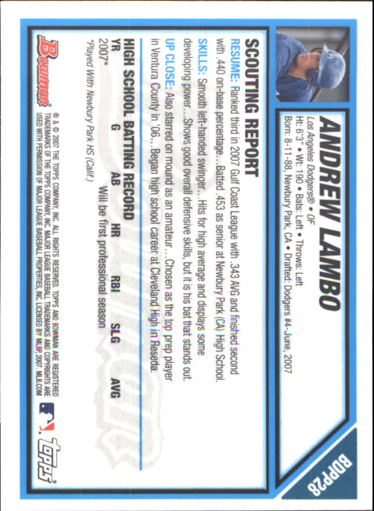 2007 Bowman Draft Baseball Part 2 Main Set (Paper) Parallel Cards - Picture 60 of 273