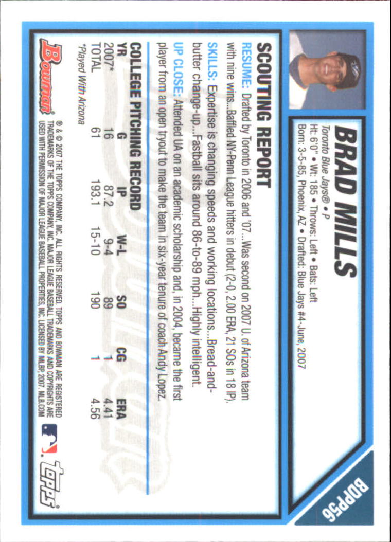 2007 Bowman Draft Baseball Part 2 Main Set (Paper) Parallel Cards - Picture 103 of 273