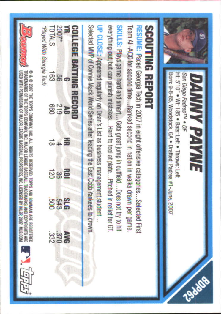 2007 Bowman Draft Baseball Part 2 Main Set (Paper) Parallel Cards - Picture 113 of 273
