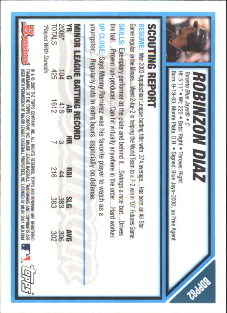 2007 Bowman Draft Baseball Part 2 Main Set (Paper) Parallel Cards - Picture 149 of 273