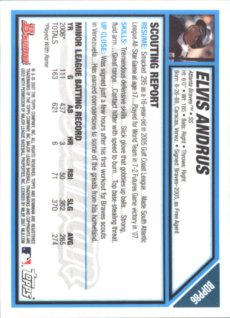 2007 Bowman Draft Baseball Part 2 Main Set (Paper) Parallel Cards - Picture 157 of 273