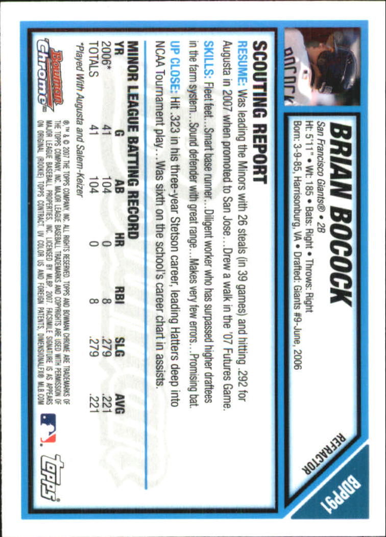 2007 Bowman Chrome Draft Baseball - Picture 346 of 360
