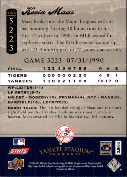 2008 Upper Deck Yankee Stadium Legacy Collection Baseball Card Pick 5107-6741 - Picture 24 of 382