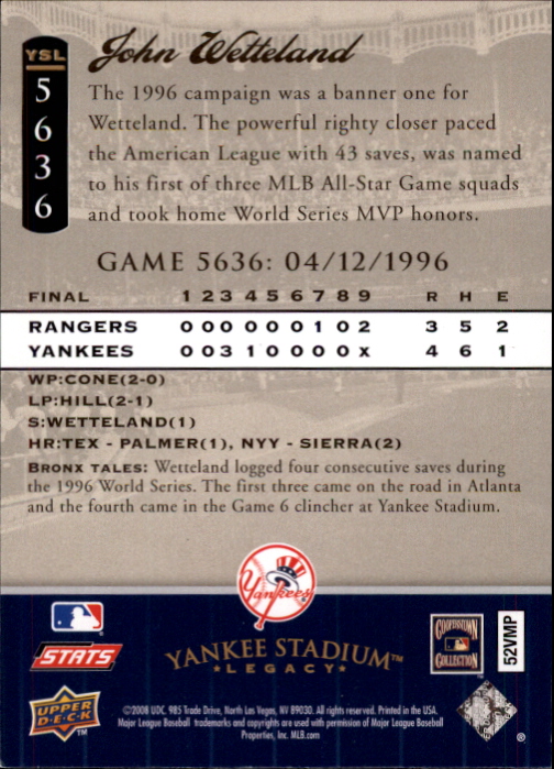 2008 Upper Deck Yankee Stadium Legacy Collection Baseball Card Pick 5107-6741 - Picture 178 of 382