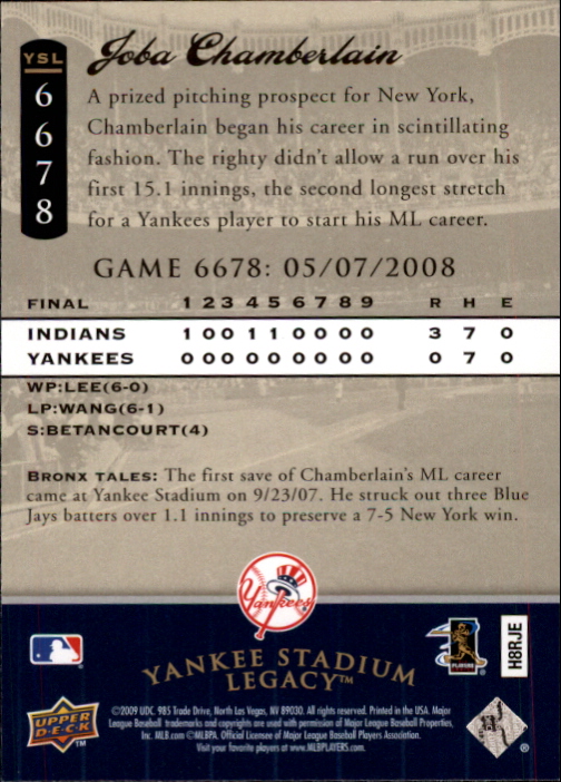 2008 Upper Deck Yankee Stadium Legacy Collection Baseball Card Pick 5107-6741 - Picture 368 of 382