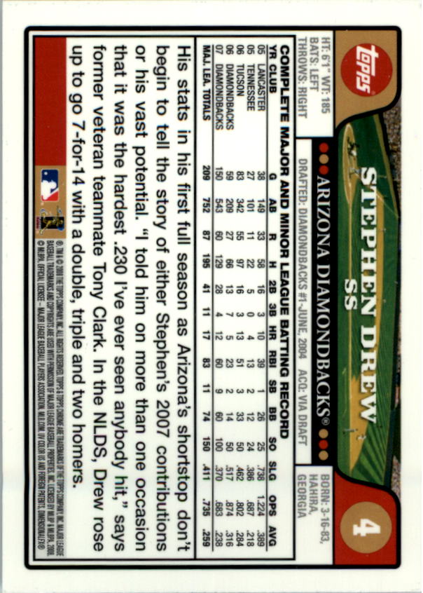 2008 Topps Chrom Baseballkarte #1-239 - wählen Sie Ihre Karte - Bild 8 von 325