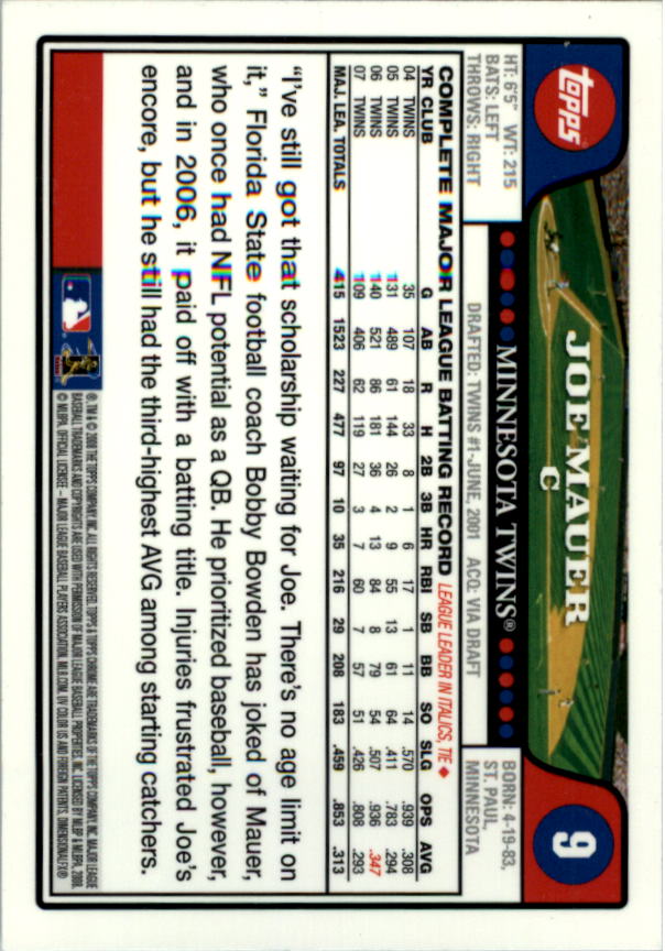 2008 Topps Chrom Baseballkarte #1-239 - wählen Sie Ihre Karte - Bild 14 von 325