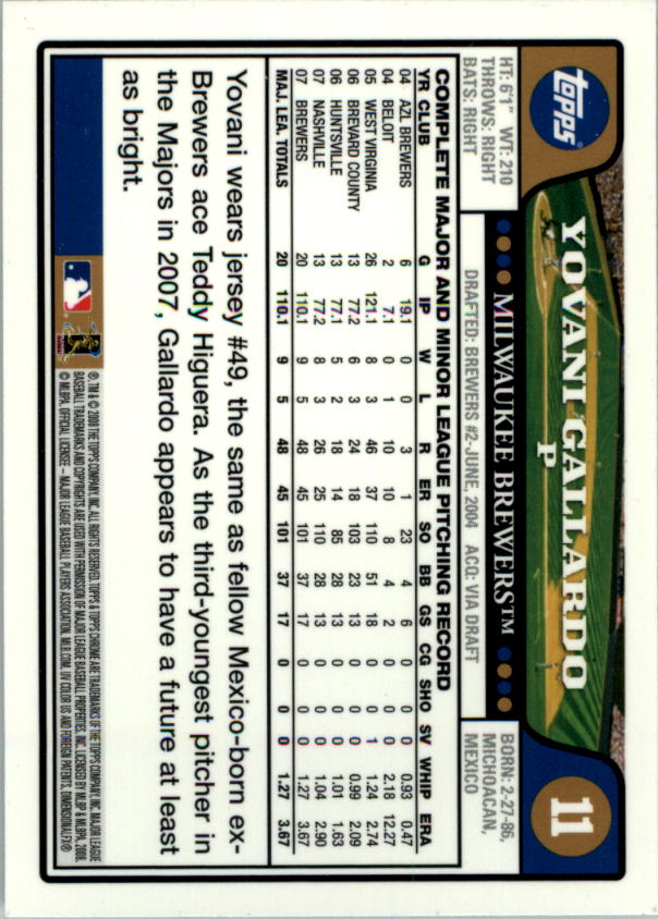 2008 Topps Chrom Baseballkarte #1-239 - wählen Sie Ihre Karte - Bild 18 von 325