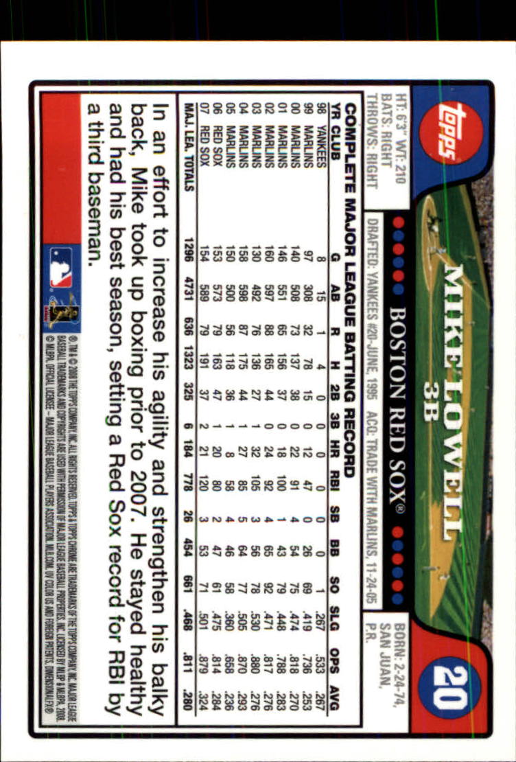 2008 Topps Chrom Baseballkarte #1-239 - wählen Sie Ihre Karte - Bild 34 von 325