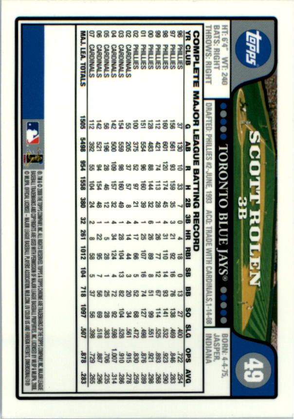 2008 Topps Chrom Baseballkarte #1-239 - wählen Sie Ihre Karte - Bild 74 von 325