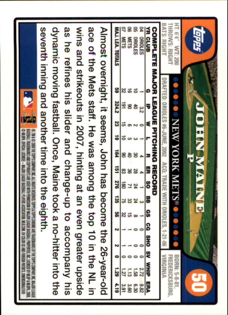 2008 Topps Chrom Baseballkarte #1-239 - wählen Sie Ihre Karte - Bild 76 von 325
