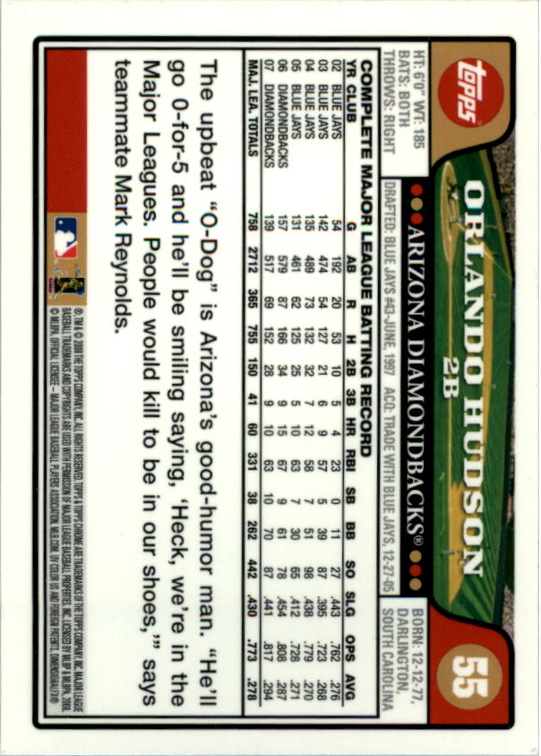 2008 Topps Chrom Baseballkarte #1-239 - wählen Sie Ihre Karte - Bild 84 von 325