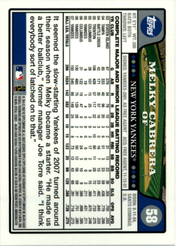 2008 Topps Chrom Baseballkarte #1-239 - wählen Sie Ihre Karte - Bild 88 von 325