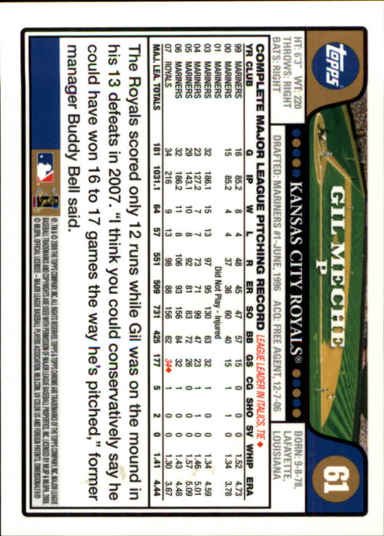 2008 Topps Chrom Baseballkarte #1-239 - wählen Sie Ihre Karte - Bild 94 von 325