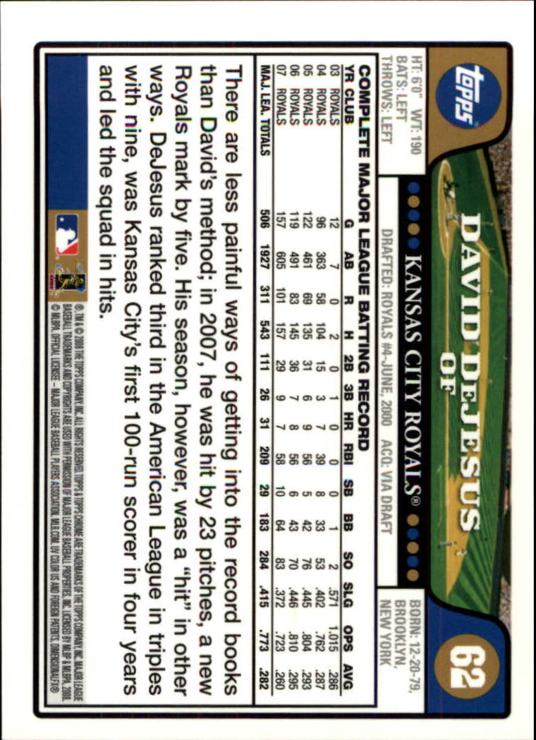 2008 Topps Chrom Baseballkarte #1-239 - wählen Sie Ihre Karte - Bild 96 von 325