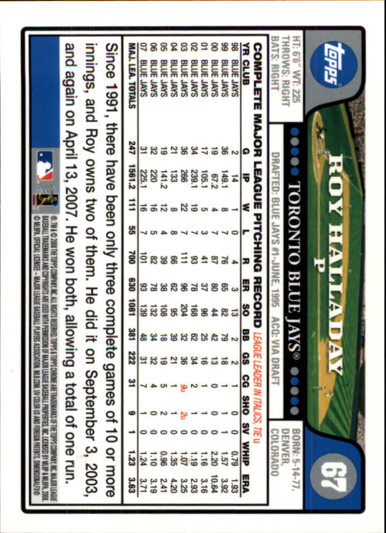 2008 Topps Chrom Baseballkarte #1-239 - wählen Sie Ihre Karte - Bild 102 von 325