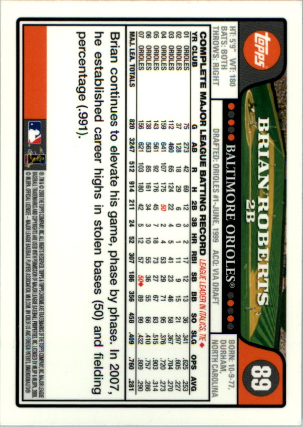 2008 Topps Chrom Baseballkarte #1-239 - wählen Sie Ihre Karte - Bild 134 von 325