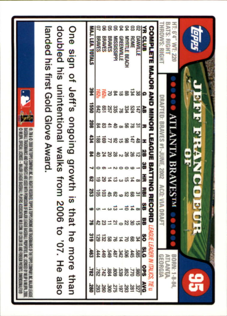 2008 Topps Chrom Baseballkarte #1-239 - wählen Sie Ihre Karte - Bild 144 von 325