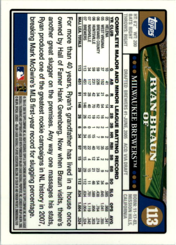 2008 Topps Chrom Baseballkarte #1-239 - wählen Sie Ihre Karte - Bild 172 von 325