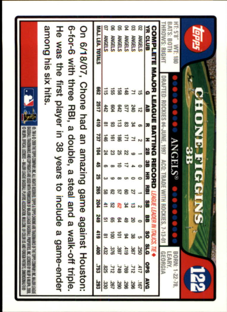 2008 Topps Chrom Baseballkarte #1-239 - wählen Sie Ihre Karte - Bild 186 von 325