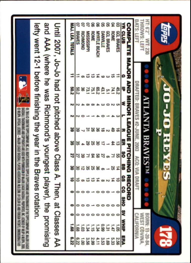 2008 Topps Chrom Baseballkarte #1-239 - wählen Sie Ihre Karte - Bild 256 von 325