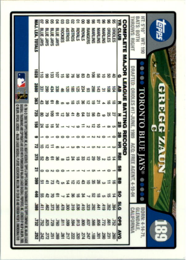 2008 Topps Chrom Baseballkarte #1-239 - wählen Sie Ihre Karte - Bild 272 von 325