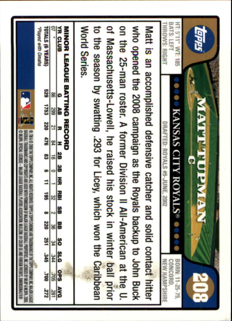 2008 Topps Chrom Baseballkarte #1-239 - wählen Sie Ihre Karte - Bild 306 von 325