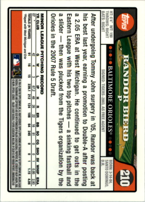 2008 Topps Chrom Baseballkarte #1-239 - wählen Sie Ihre Karte - Bild 308 von 325