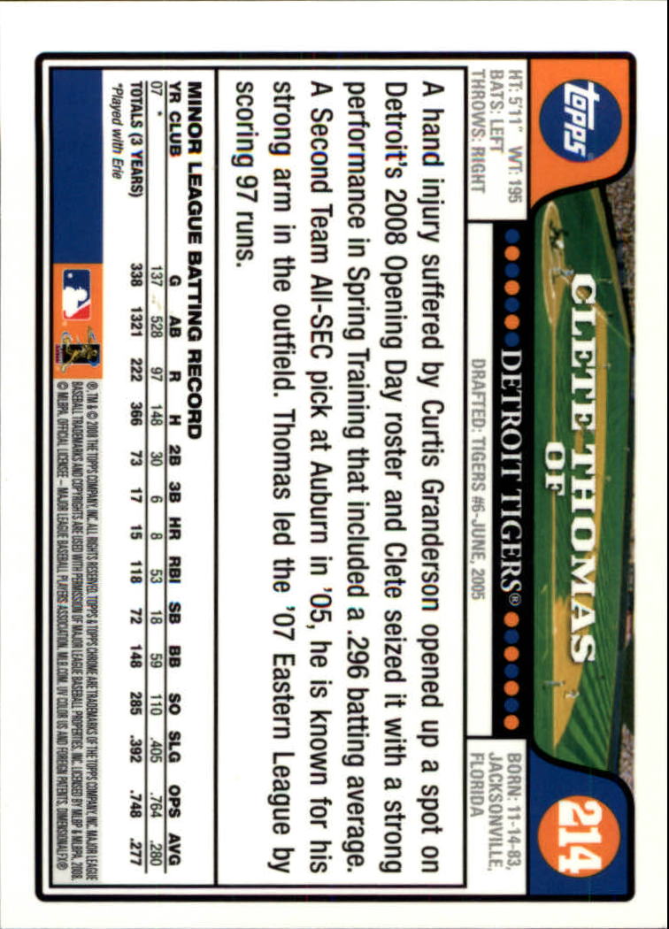 2008 Topps Chrom Baseballkarte #1-239 - wählen Sie Ihre Karte - Bild 314 von 325